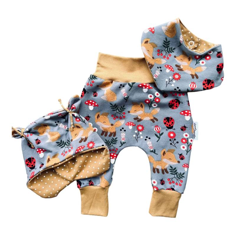 3Er Set Waldtiere Grau Fuchs Geschenk Zur Geburt von Landjuwel