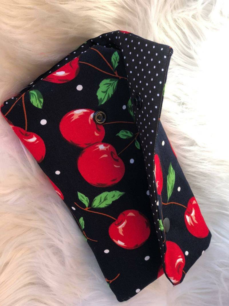 Geldbörse Kirschen Cherry Schwarz Rot Punkte von Landjuwel