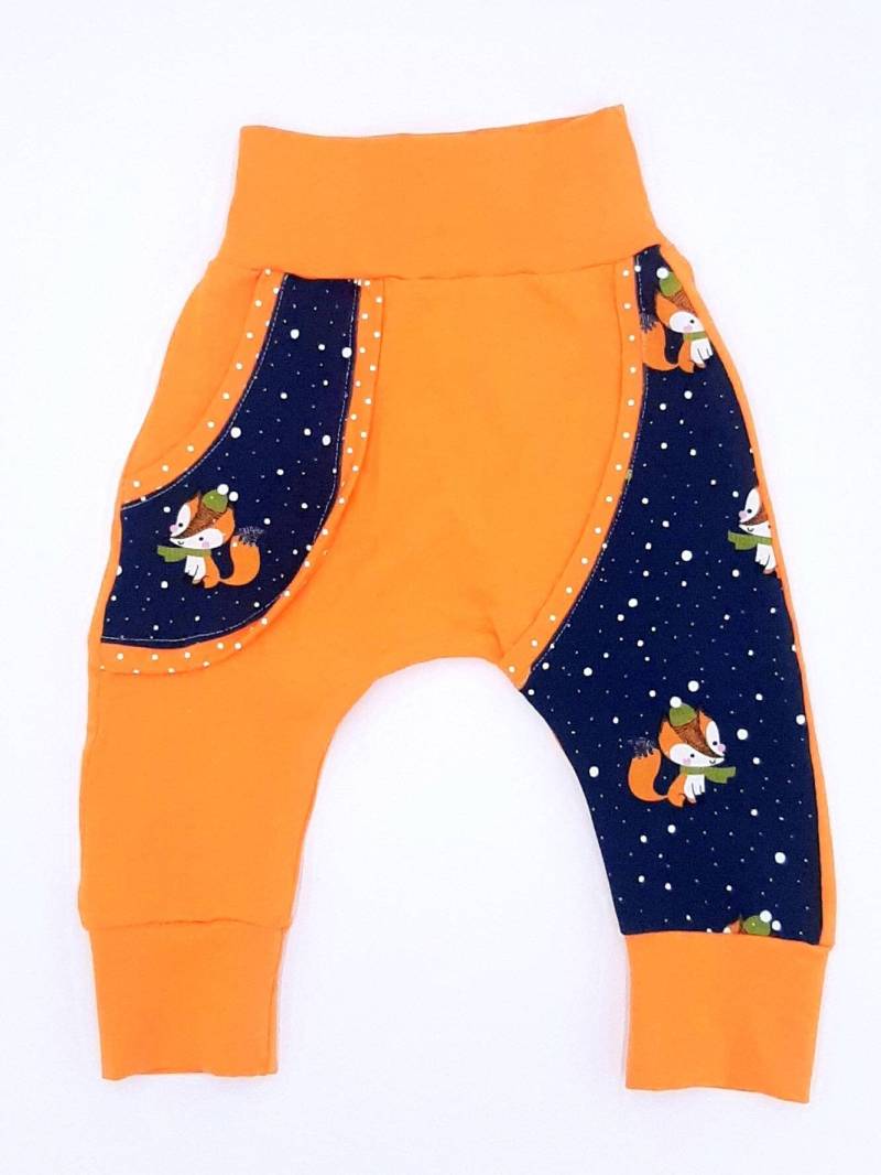 Pumphose Winterfuchs Schneeflocke Navy Orange von Landjuwel