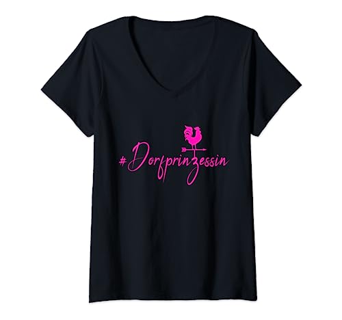 Damen Hashtag Dorfprinzessin Landkind Geschenkidee Landwirt T-Shirt mit V-Ausschnitt Damen Hashtag Dorfprinzessin Landkind Geschenkidee Landwirt T-Shirt mit V-Ausschnitt von Landkind Geschenk