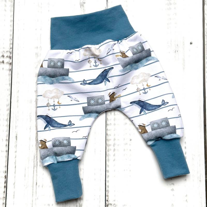 Pumphose Baby Hose Junge Seebär Gr. 56 - 98 von LandkinderLaden