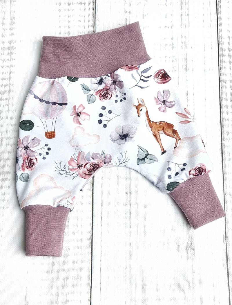 Pumphose Babyhose Hose Baby Kind Junge Mädchen Rehe Gr. 56 - 98 von LandkinderLaden