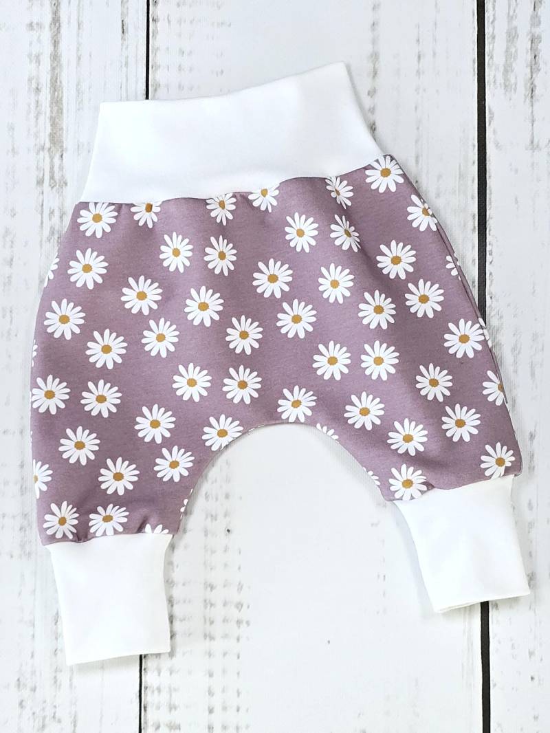 Pumphose Babyhose Hose Baby Kind Mädchen Daisy Altrosa Gr. 56 - 98 von LandkinderLaden