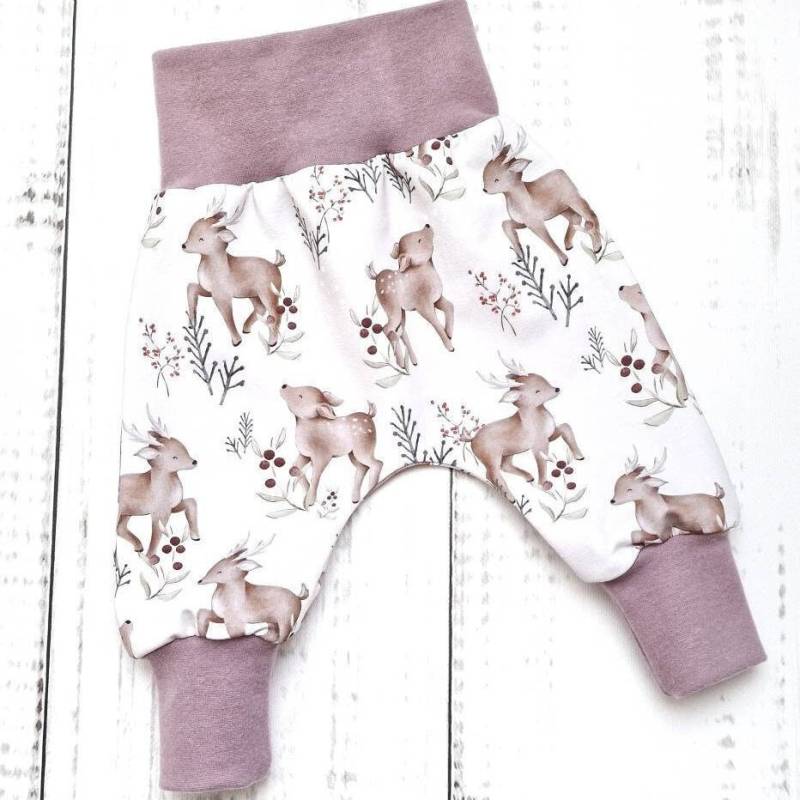 Pumphose Babyhose Hose Baby Kind Mädchen Deers Gr. 56 - 98 von LandkinderLaden