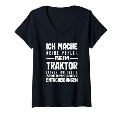 Damen Ich Mache Keine Fehler Beim Traktorfahren Lustiges Traktor T-Shirt mit V-Ausschnitt Damen Ich Mache Keine Fehler Beim Traktorfahren Lustiges Traktor T-Shirt mit V-Ausschnitt von Landleben Humor Traktor Fans Geschenke
