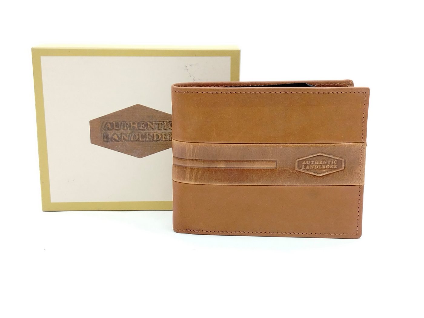 Landleder Geldbörse SN Landleder Scheintasche Quer "GEORGIA" (24-cognac) von Landleder