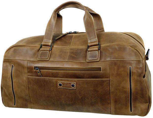 Landleder - LandLeder Eco Friendly Weekender naturbelassenes, gewachstes Vollrindleder ECO-natural-brown Braun von Landleder