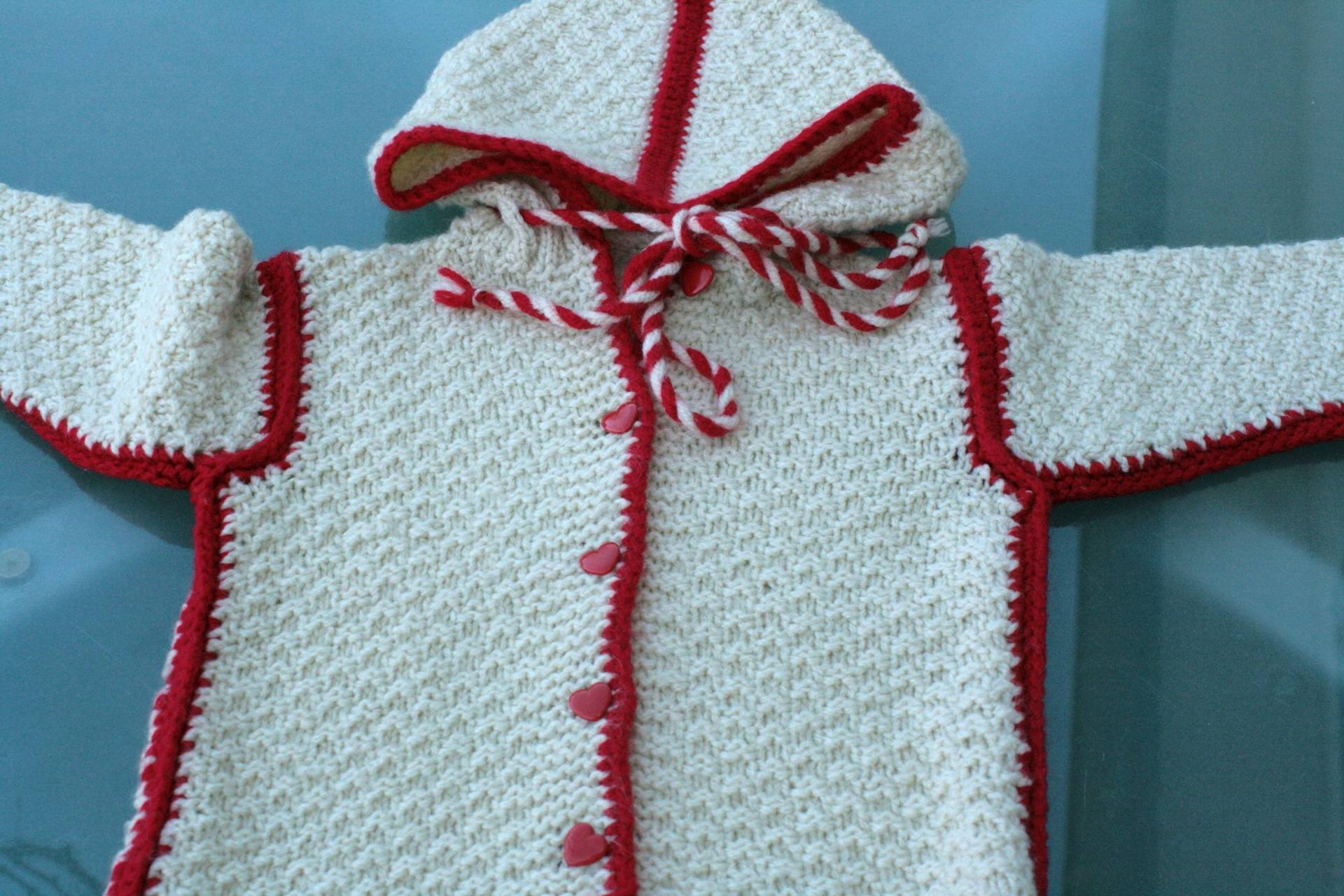 104/110 Strickjacke Trachtenjacke Baby Handmade von Landmum