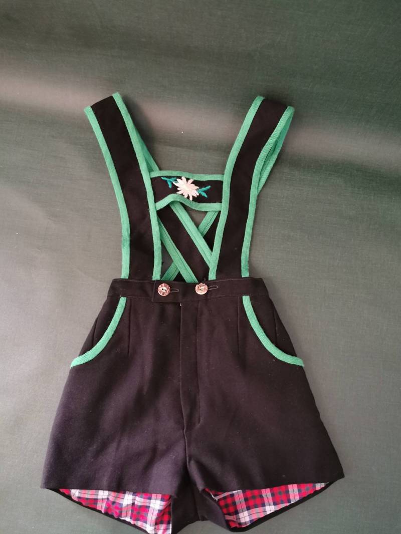 70Er Jahre Kinderhose 98/104 Latzhose Trägerhose Trachtenhose Retro von Landmum