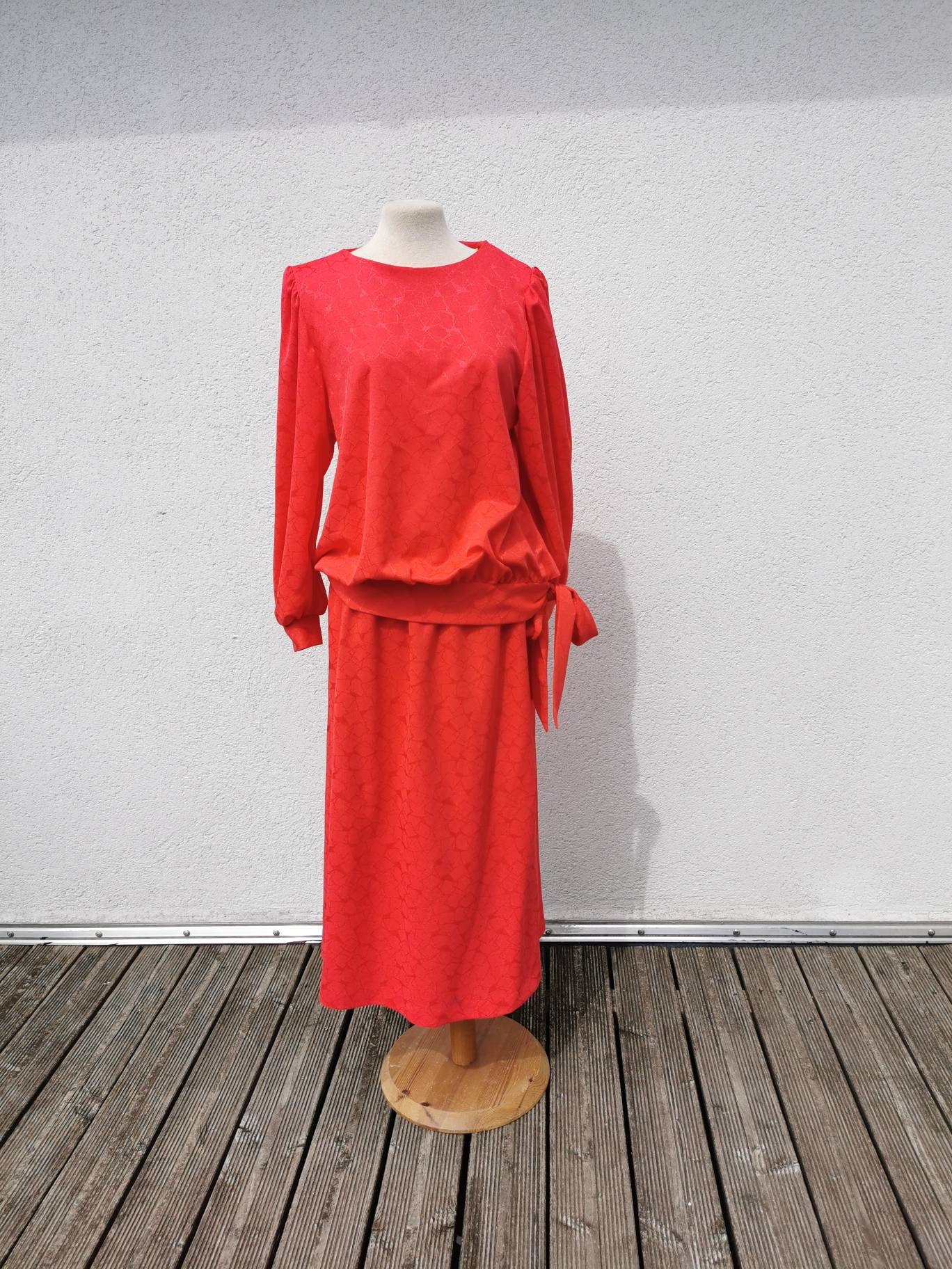 70Er Jahre Schönes Kleid 36/ 38 Schweden Kostüm Zweiteiler Rock Bluse von Landmum