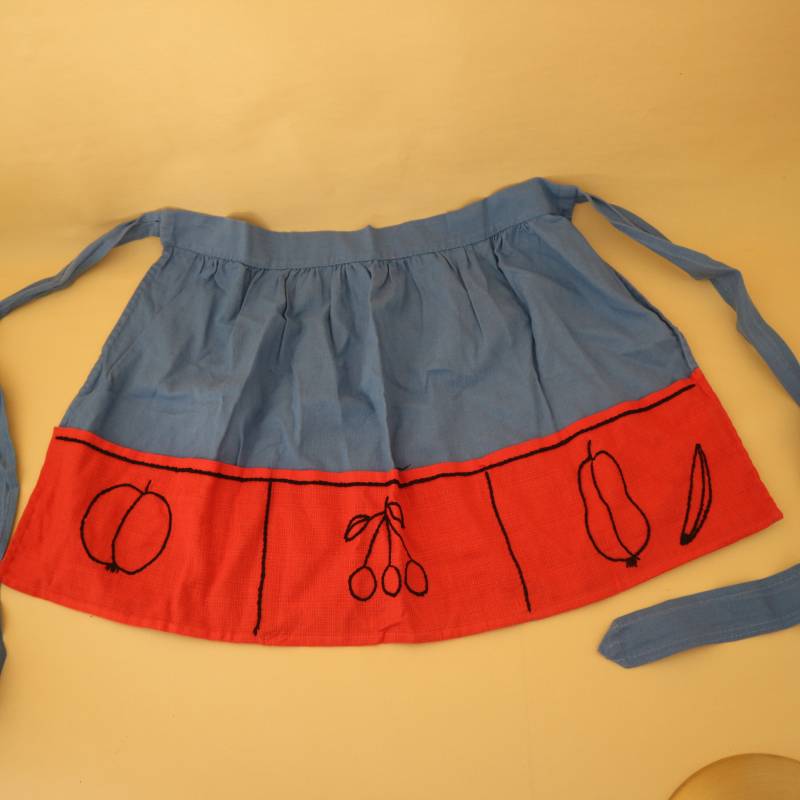 Baumwollschürze Schürze Vintage 70Er Jahre Leinen Halbschürze Kinderschürze So Süß von Landmum