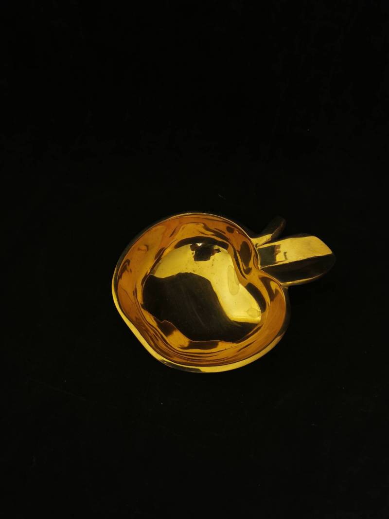 Messing Schale Ringschale Apfel Aschenbecher Vintage Rockabilly Midcentury von Landmum