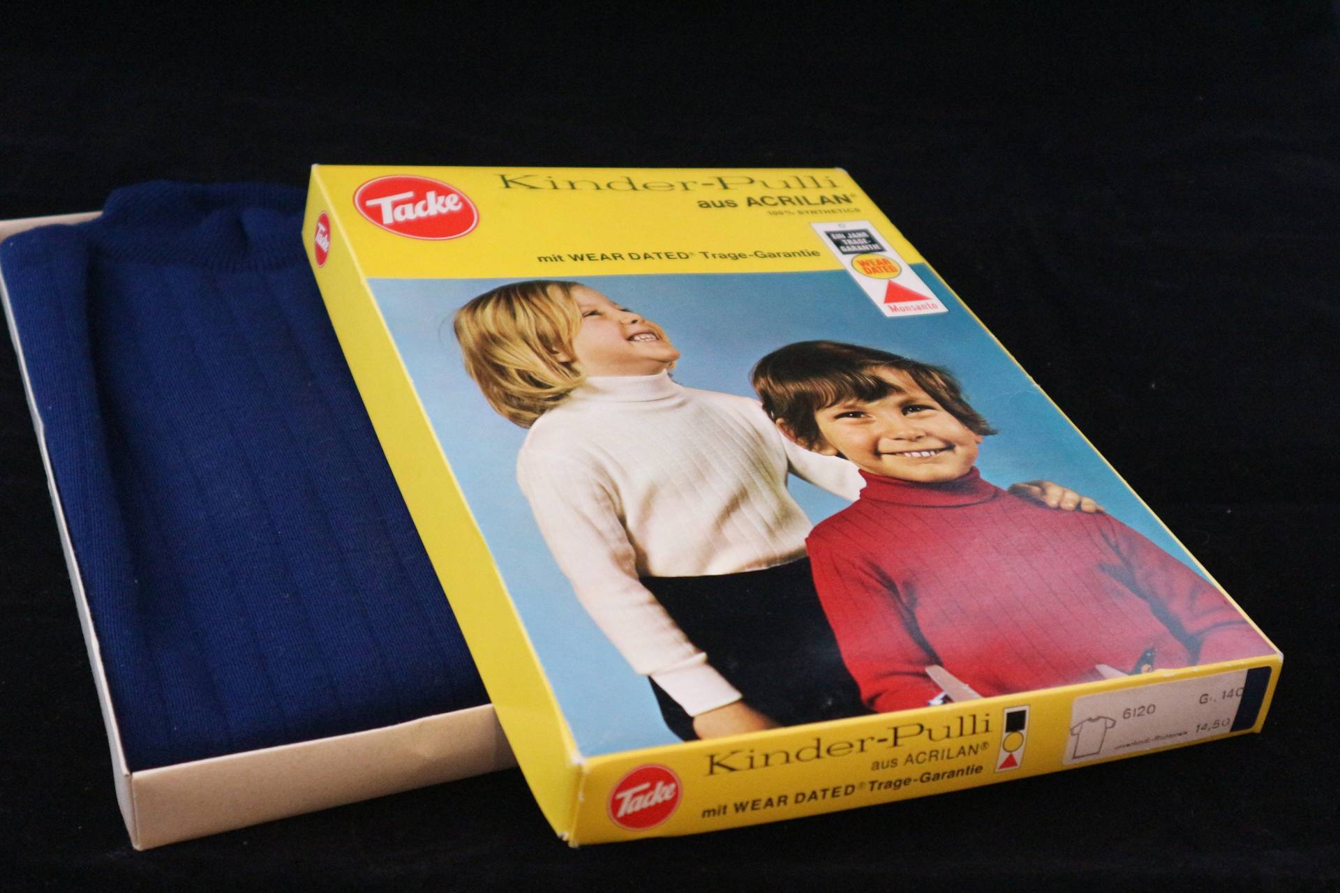 Toller Vintage Pulli 70Er Ovp Kurzarm Blau 140 von Landmum