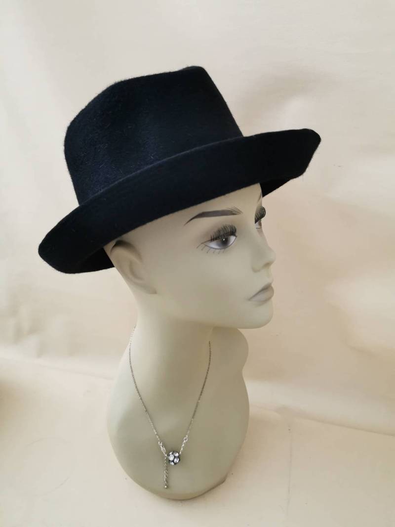 Vintage Damenhut Filz 54cm Trachtenhut Hut Schlicht Pimp It Up von Landmum
