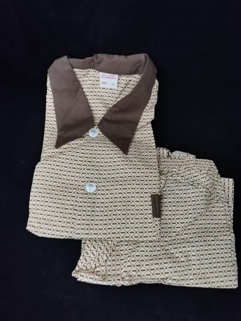 Vintage Herren Pyjama Hemdrock 54 Shorty von Landmum