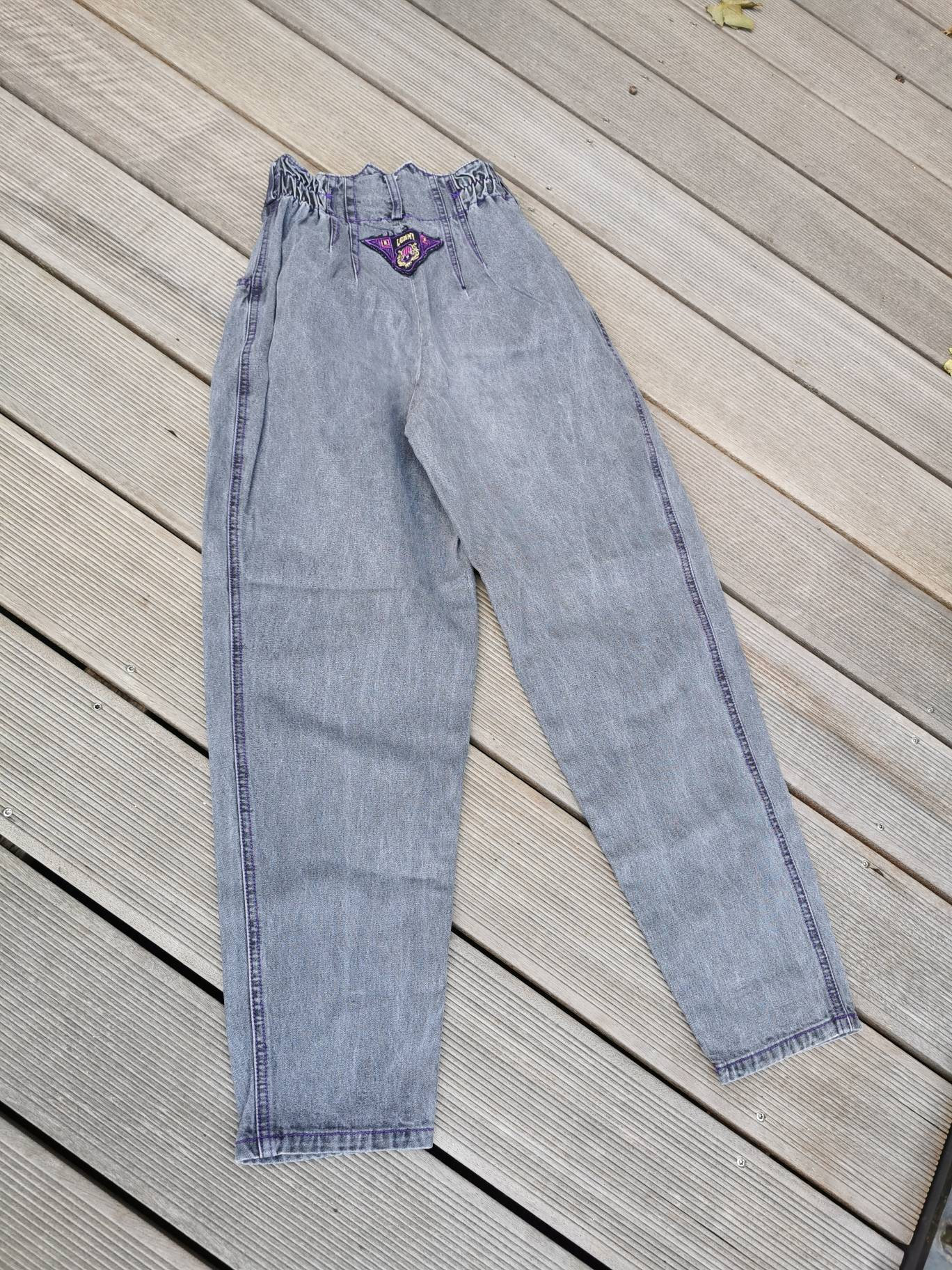 Vintage Lemmi Jeans Hose 164cm Blogger 70Er 80Er Retro 36 Grau von Landmum