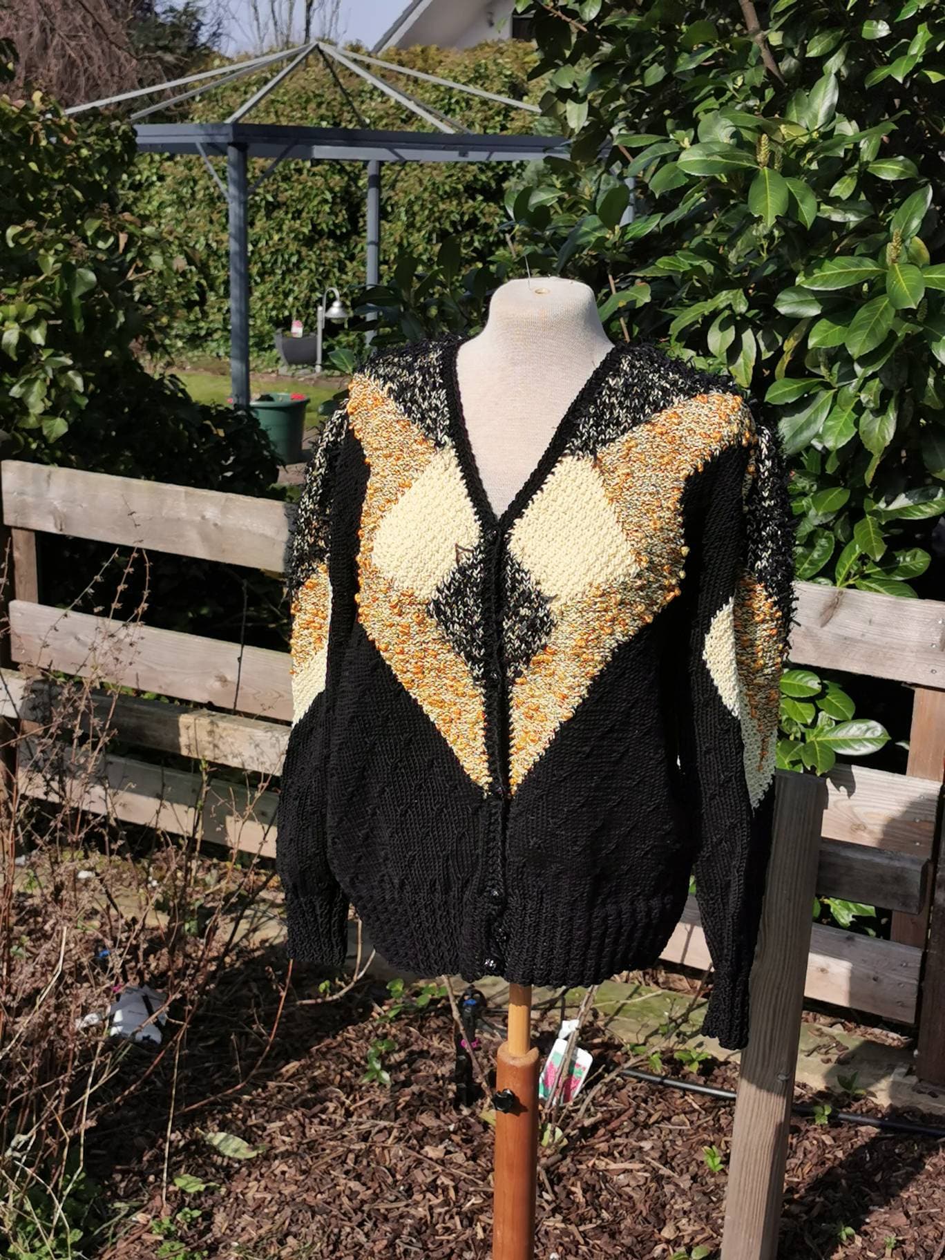 Vintage Pulli 38 Gestrickt Handarbeit Pullover 80Er Strick Fransen von Landmum