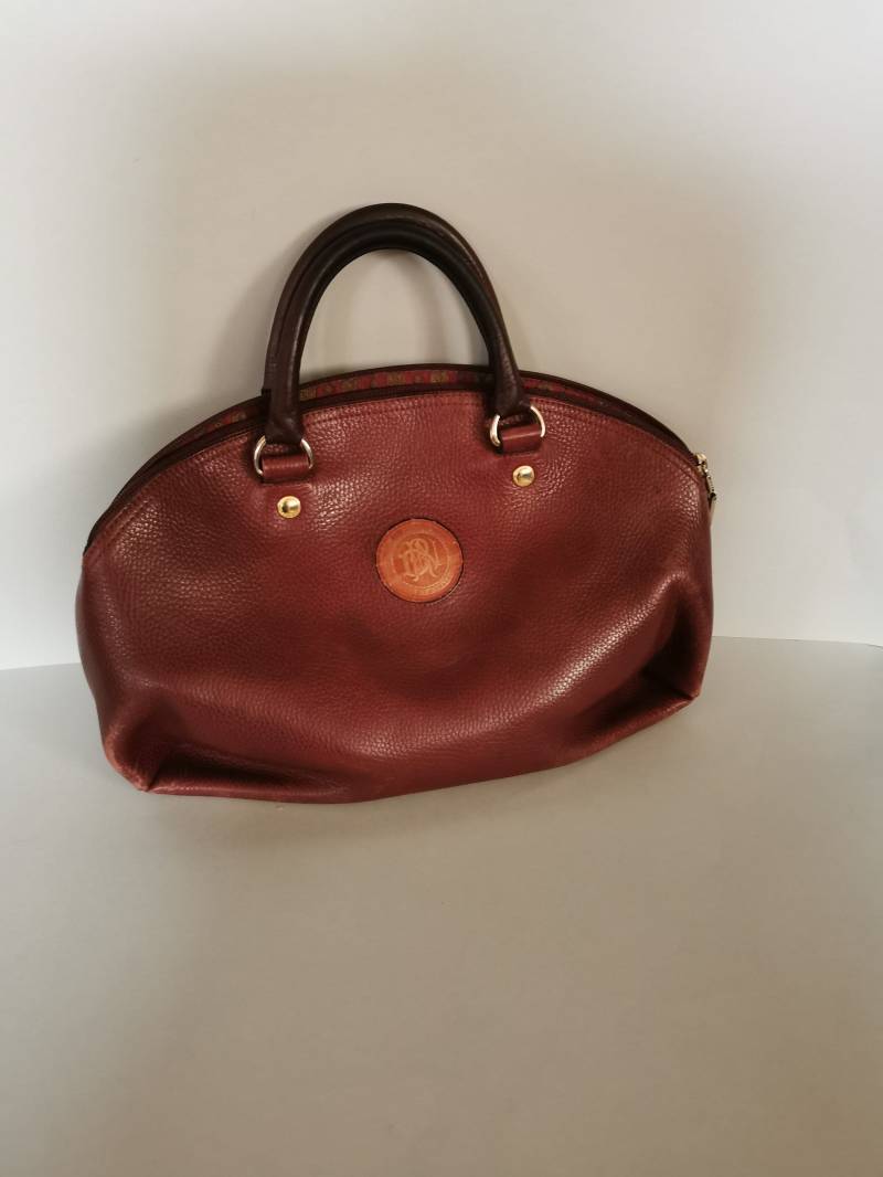 Vintage Rossi Italien Tasche Handtasche Braun Henkeltasche von Landmum