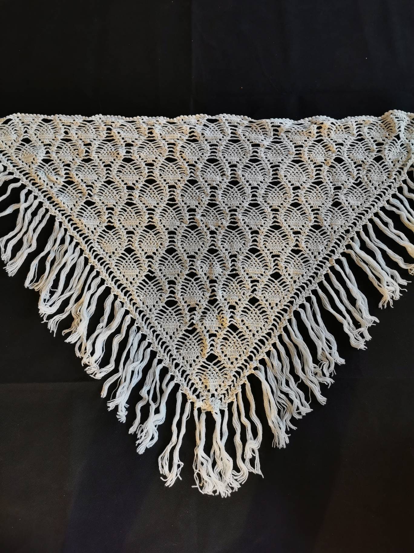 Vintage Stola Handarbeit Wolle von Landmum