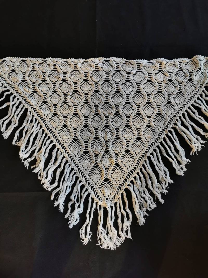 Vintage Stola Handarbeit Wolle von Landmum