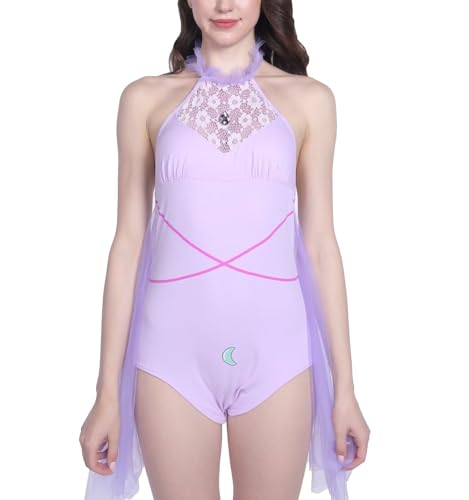 Landofgenie Baumwolle Bodysuit Strampler Erwachsene Onesie Lila Pyjamas für Frauen-Tyrande Erinnerung von Landofgenie