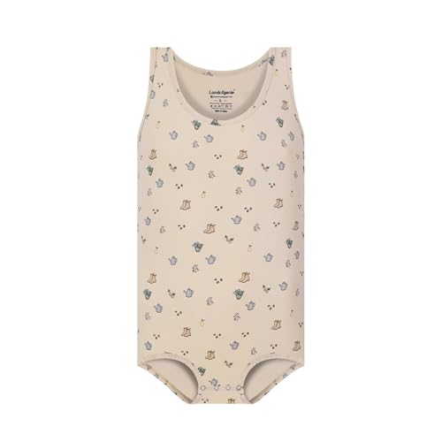 Landofgenie Body Herren Ärmellos Tank Top Bodysuit Pyjama Onesie Strampler für Erwachsene Braun XL von Landofgenie