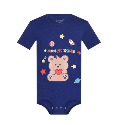 Landofgenie Bodysuit Herren One Piece Schlafanzug Shirt für Männer Kurzarm Jumpsuit Einteiliger Unterwäsche Baumwolle Bedruckte Onesie Blau 2XL Landofgenie Bodysuit Herren One Piece Schlafanzug Shirt für Männer Kurzarm Jumpsuit Einteiliger Unterwäsche Baumwolle Bedruckte Onesie Blau 2XL von Landofgenie