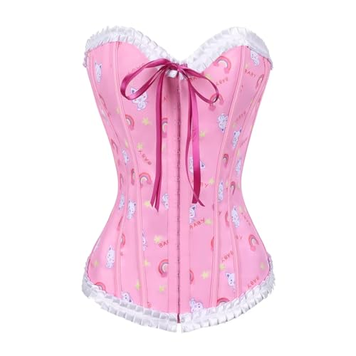 Landofgenie Damen Shapewear Korsett schnürt Sich Oben Satin Halbrust Korsett Top mit Träger Korsett Damen Bauchweg mit Schnürung L Landofgenie Damen Shapewear Korsett schnürt Sich Oben Satin Halbrust Korsett Top mit Träger Korsett Damen Bauchweg mit Schnürung L von Landofgenie