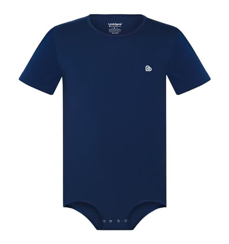 Landofgenie Herren Onesie Pyjamas für Erwachsene One Piece Pyjamas Kurzarm Crotch Romper Bodysuit Top Shirt Dunkelblau S Landofgenie Herren Onesie Pyjamas für Erwachsene One Piece Pyjamas Kurzarm Crotch Romper Bodysuit Top Shirt Dunkelblau S von Landofgenie