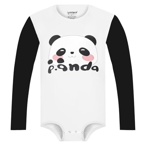 Landofgenie Langarm Männer Strampler Pyjama Onesie Bodysuit One Piece Strampler Panda-Druck S von Landofgenie