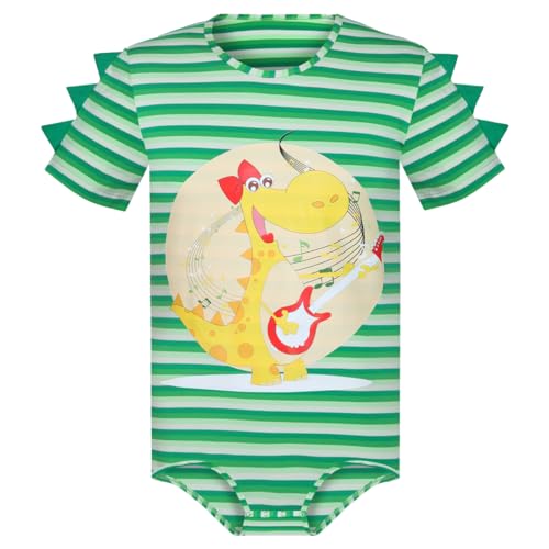 Landofgenie Männer Body Onesie Pyjamas Strampler Herren mit Streifen One Piece Shirt Unterwäsche Einteiler für Männer Grün 2XL von Landofgenie