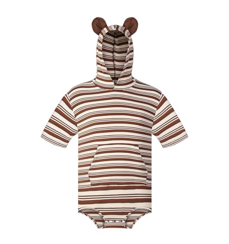 Landofgenie One Piece Shirt Jumpsuit Herren Hooded Unterwäsche Rundhalsausschnitt Onesie Baumwolle Männer Bodysuit Druckknöpfe Schritt Braun Streifen 2XL Landofgenie One Piece Shirt Jumpsuit Herren Hooded Unterwäsche Rundhalsausschnitt Onesie Baumwolle Männer Bodysuit Druckknöpfe Schritt Braun Streifen 2XL von Landofgenie
