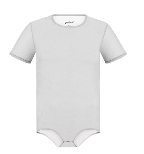 Landofgenie Onesie Pyjamas aus Mesh für Männer Bodysuit Romper Leotard Herren Grau L von Landofgenie