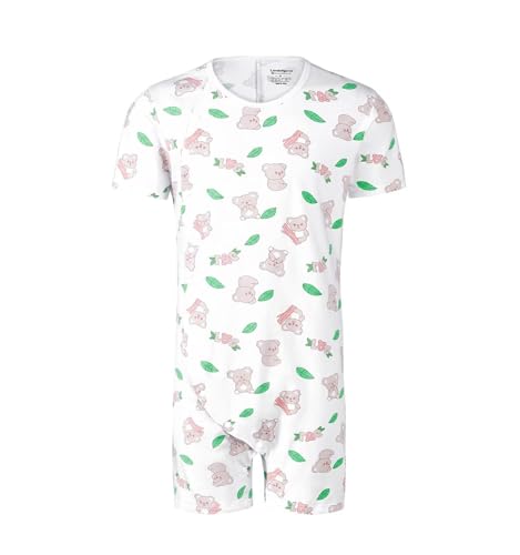Landofgenie Onesie für Männer One Piece Pyjamas Pyjama mit kurzen Ärmeln Koala Volldruck 2XL von Landofgenie