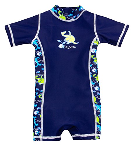 Landora® Baby-Badebekleidung Einteiler mit UV-Schutz 50+ und Oeko-Tex 100 Zertifizierung in blau; Größe 86/92 von Landora