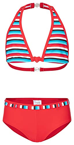 Landora® Mädchen Triangel Bikini in rot - Oeko-Tex® Standard 100 Größe 164 von Landora
