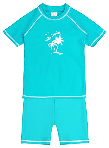 Landora®: Baby- / Kinder-Badebekleidung kurzärmliges 2er Set mit UV-Schutz 50+ und Oeko-Tex 100 Zertifizierung in 122/128 von Landora
