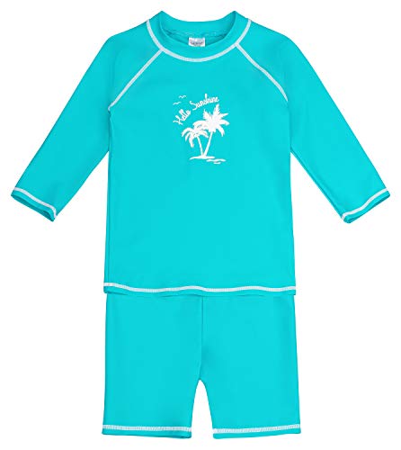 Landora®: Baby- / Kinder-Badebekleidung langärmliges 2er Set mit UV-Schutz 50+ und Oeko-Tex 100 Zertifizierung in 74/80 von Landora