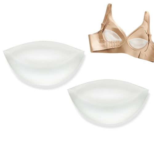 Landrain 1 Paar BH Einlagen Push Up, Silikon BH Pads, BH-Einlagen,14 * 7 * 1.5cm,Transparent von Landrain