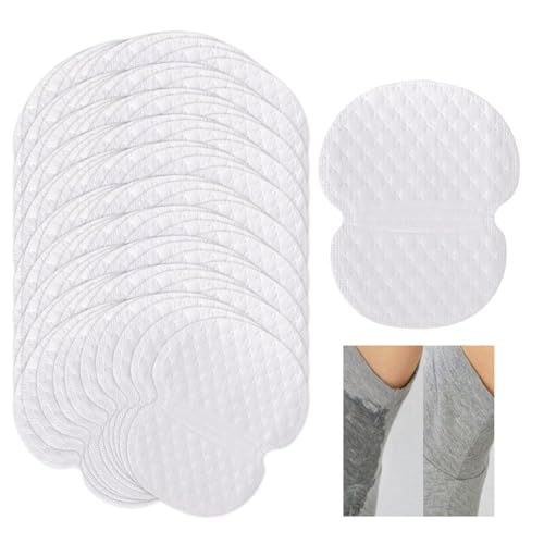 Landrain 100 Stück Selbstklebend Achselpads Damen Herren, 12x9cm Schweißpads Achseln Unsichtbare(Weiß) von Landrain