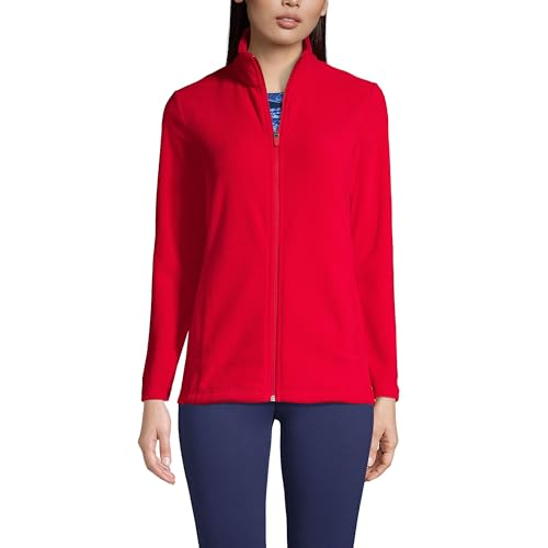 Lands' End Damen Langarm Fleecejacke Figurbetont und Ultraweich Freizeit Fleece Jacke für Damen von Lands' End