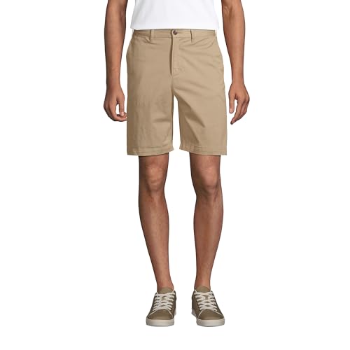 Lands' End Herren Chino-Bermudas mit Stretch, Classic Fit 60 Beige - Khaki von Lands' End