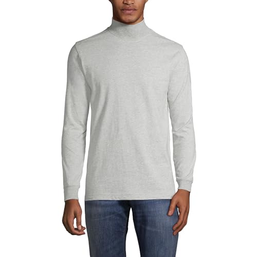 Lands' End Herren Rollkragen Tall Super-T Mock - grau - XX-Large von Lands' End