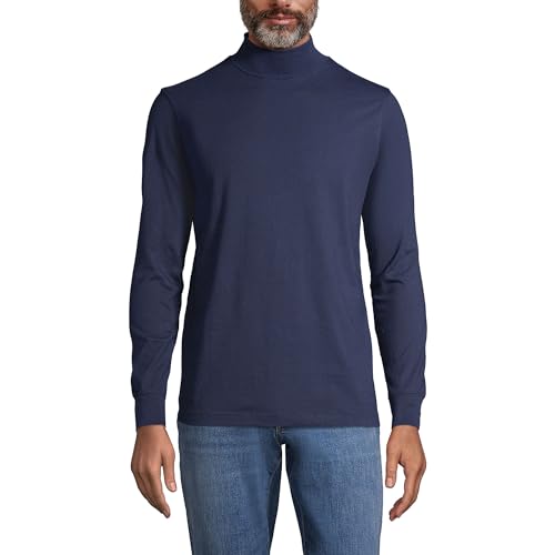 Lands' End Herren Super-T Mock Rollkragen - Blau - XX-Large von Lands' End