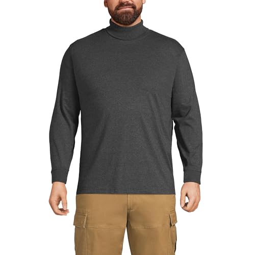 Lands' End Herren Super-T Rollkragen - Schwarz - Mittel von Lands' End