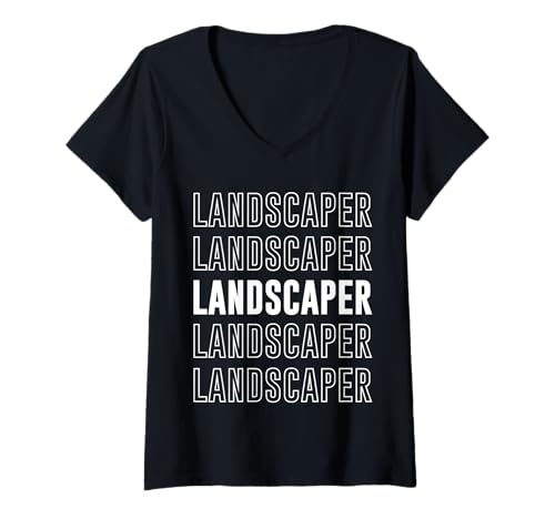 Damen Landschaftsgärtner T-Shirt mit V-Ausschnitt von Landscaper Apparel