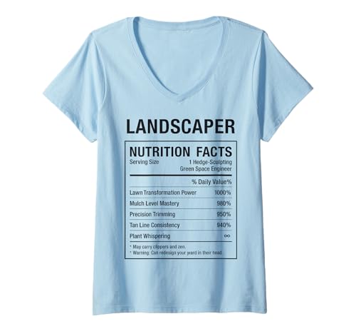 Damen Landschaftsgärtner T-Shirt mit V-Ausschnitt von Landscaper Humor Tees & Gifts