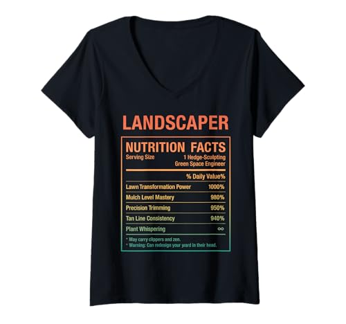 Damen Landschaftsgärtner T-Shirt mit V-Ausschnitt von Landscaper Humor Tees & Gifts