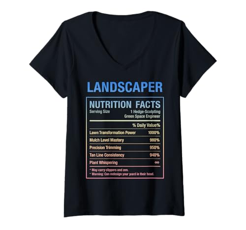 Damen Landschaftsgärtner T-Shirt mit V-Ausschnitt von Landscaper Humor Tees & Gifts