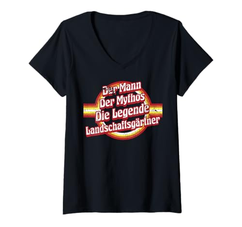 Damen Gärtner Geburtstag Mythos-Legende Landschaftsgärtner T-Shirt mit V-Ausschnitt Damen Gärtner Geburtstag Mythos-Legende Landschaftsgärtner T-Shirt mit V-Ausschnitt von Landschaftsgärtner Zubehör Geschenke